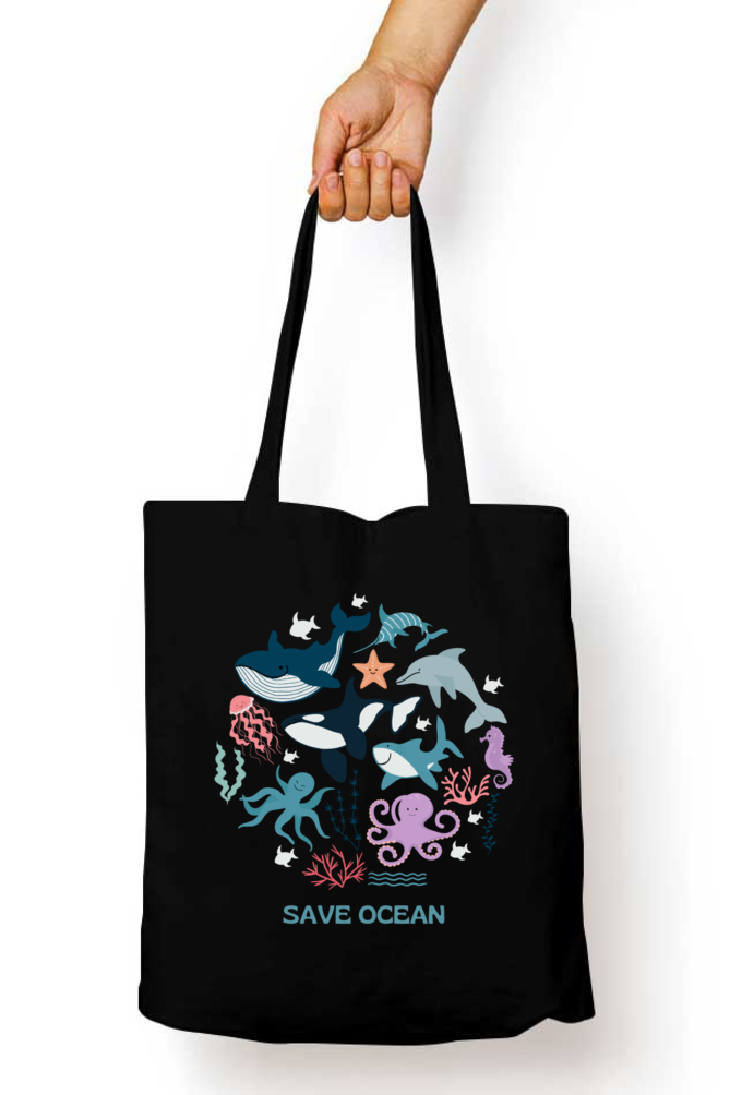 SAVE THE OCEAN TOTE BAG