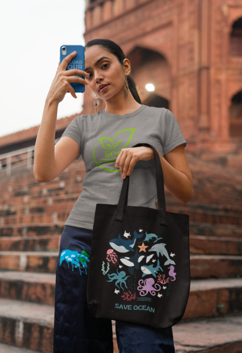 SAVE THE OCEAN TOTE BAG