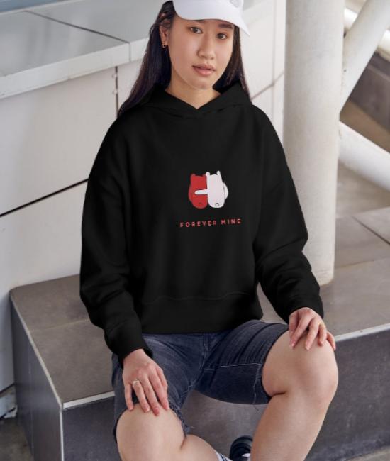 Forever Mine Crop hoodie for women