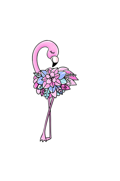 Elegant Flamingo Print Tote Bag