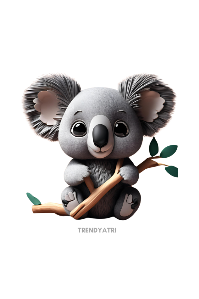 CUTE KOALA TOTE BAG, COLLEGE, GYM, WORK MULTIPURPOSE TOTE BAG WITH ZIPPER