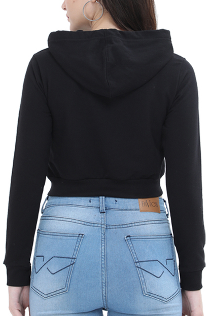 COTTON CROP HOODIE FULL SLEEVES