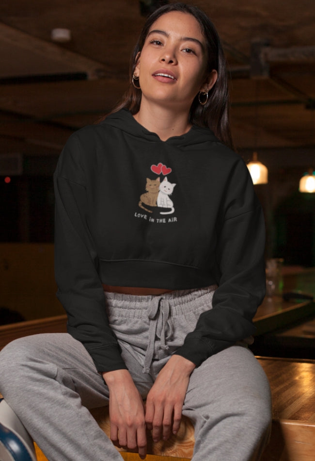 LOVE IN THE AIR CROP HOODIE