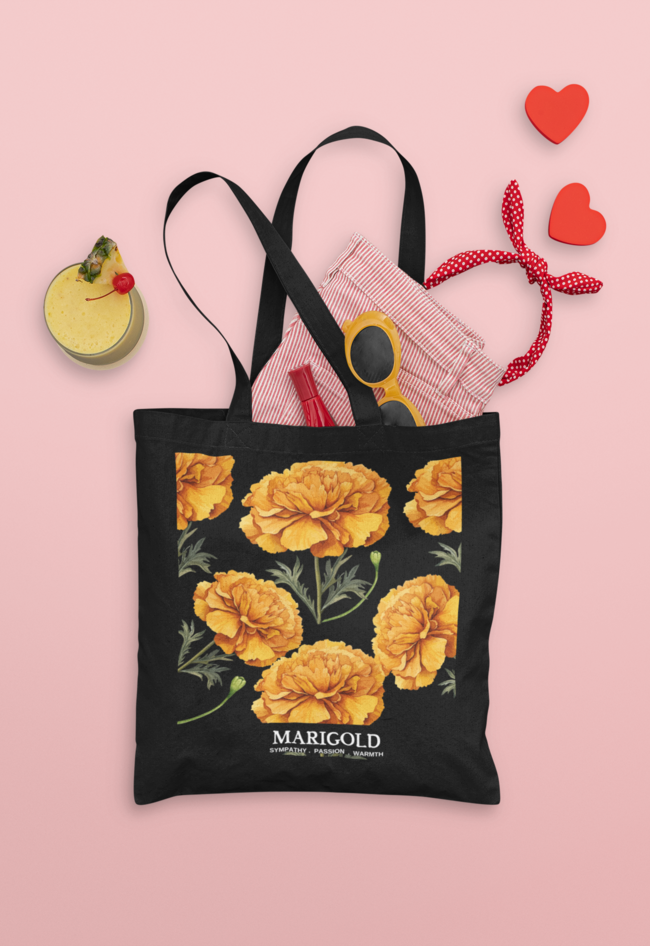 MARIGOLD TOTE BAG, CANVAS TOTE BAG FOR MULTIPURPOSE USE