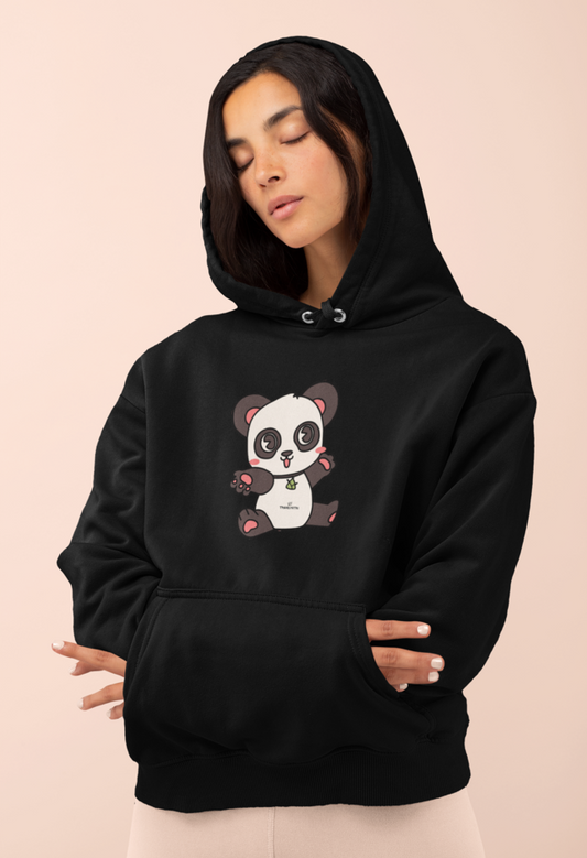 BLACK HOODED SWEATSHIRT OF TRENDYATRI