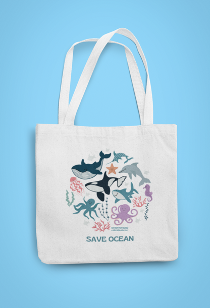SAVE THE OCEAN TOTE BAG