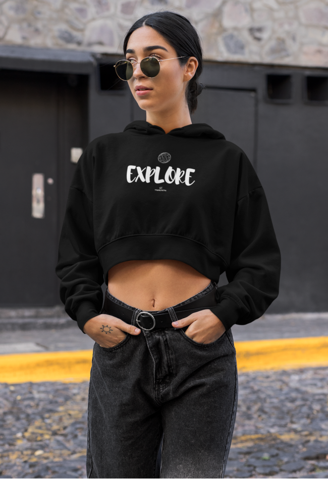 COTTON CROP HOODIE FULL SLEEVES