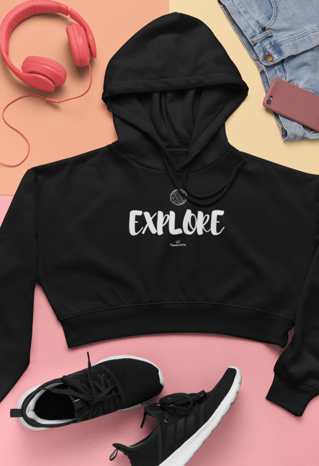 COTTON CROP HOODIE FULL SLEEVES