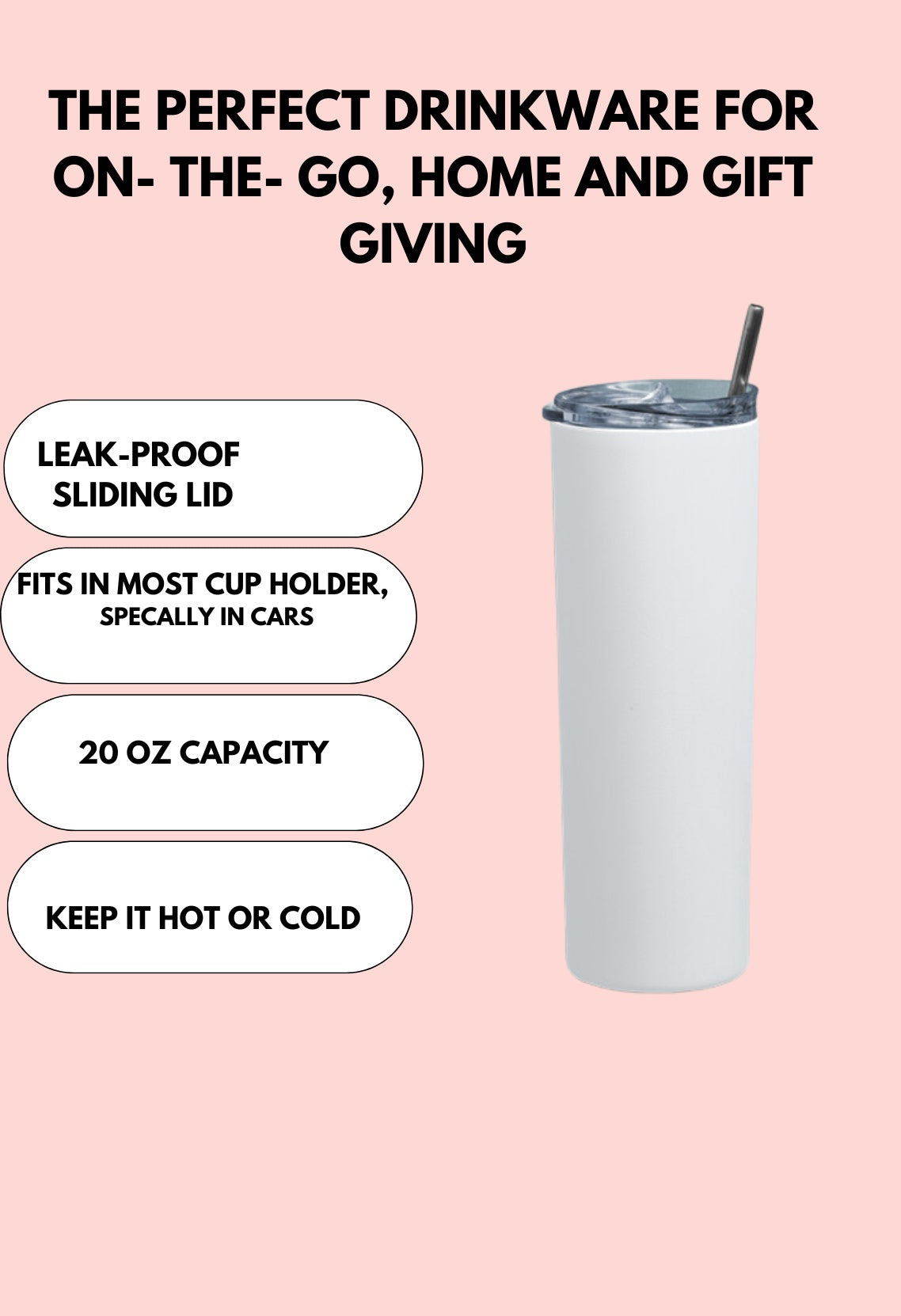 TRENDYATRI 600 ML TUMBLER WITH METAL STRAW, INSULATED STAINLESS STEEL BOTTLE FOR OFFICE,GYM,TRAVEL